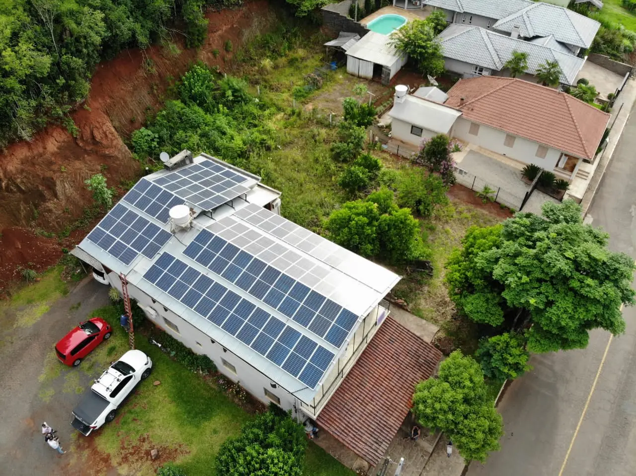 Projeto real de energia solar instalado pela Sollarseg